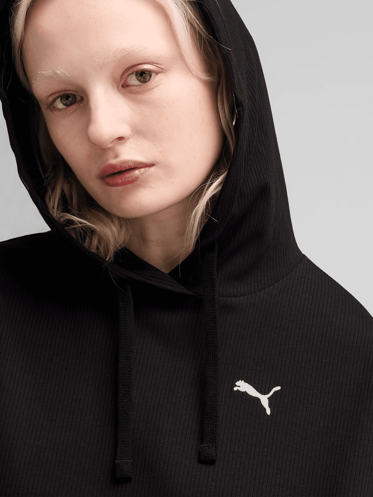 Puma 685023-01 Sudadera de mujer ESS ELEVATED Comfort Rib Hoodie - 4