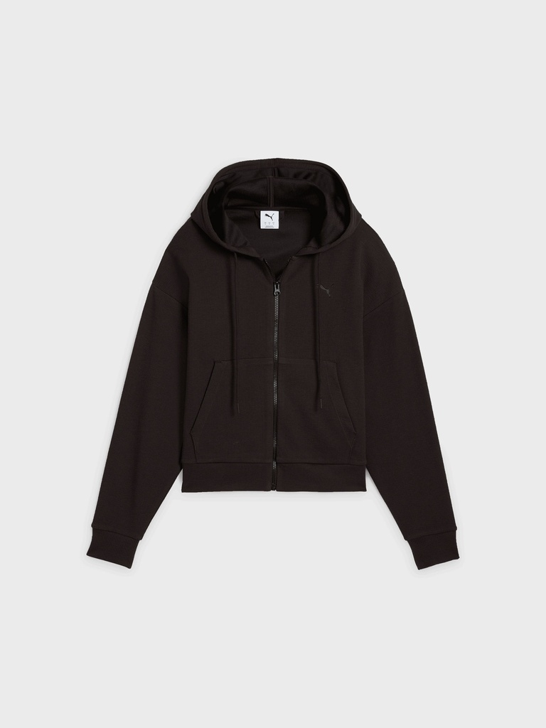 Puma 685056-01 Sudadera de Mujer HER Comfort Crop Full-Zip Hoodie - 5