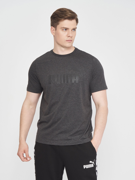 Puma 58673607 Camiseta de Hombre ESS Heather Tee Dark Gray Heather