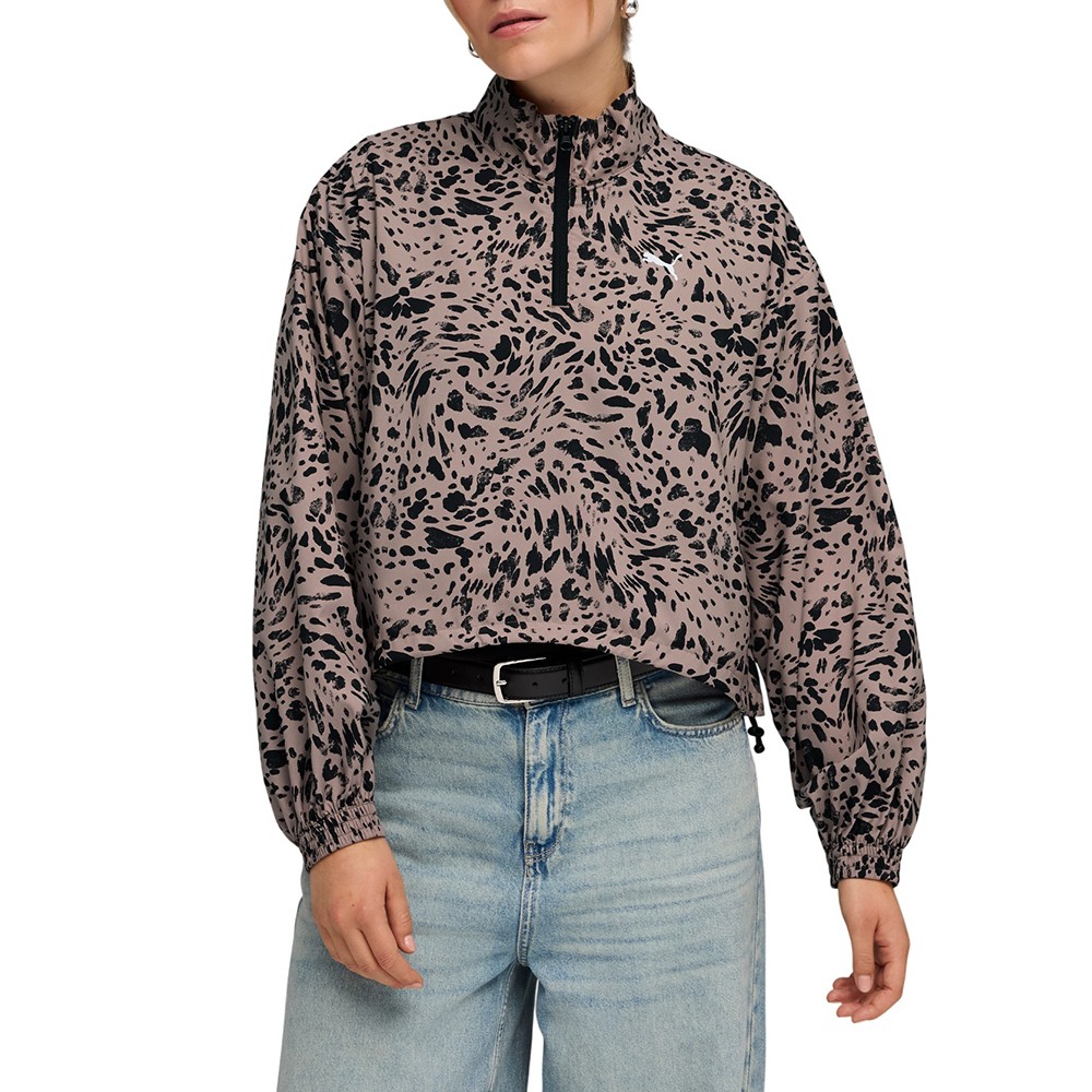 Cortaviento Puma de Mujer ESS  GRAPHIC Animal Relaxed AOP Woven Half-Zip 692465-88